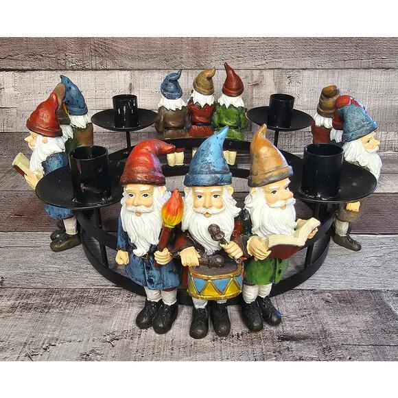 12 Musical GNOMEs 4 Candle Scandinavian Christmas Next Season Designs - Picture 2 of 8